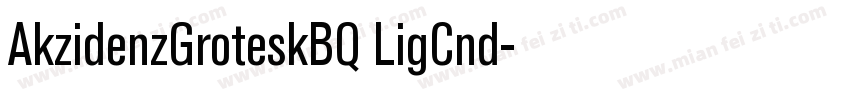 AkzidenzGroteskBQ LigCnd字体转换